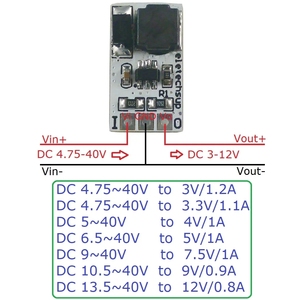 Mini DC 5-40V a 3,3 V 4V 5V <span class=keywords><strong>12V</strong></span> Convertidor de DC-DC Módulo regulador de voltaje reductor Reemplazo AMS1117 <span class=keywords><strong>7805</strong></span> lm2596 DD4012SA - Product Image 4