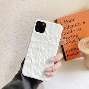 Casing Ponsel TPU Polos Matte Lucu, Penutup Belakang Jeli Murni Ultra Tipis, Casing Silikon 3D untuk iPhone 11 Pro Max