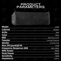JL50A Enceinte Line Array Passive Professionnelle Double 12 Pouces 4000W avec Haut-parleur Néodyme pour Scène, Concert, Spectacle en Extérieur