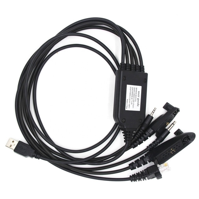 5-in-1 FTDI Walkie Talkie Programming Cable for Motorola GP88 GP300 GP328 Pro5150 5-in-1 Write Frequency Line Data Cable