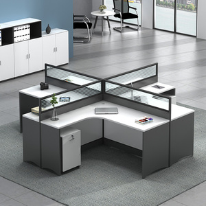 Di lusso completo mobili per ufficio postazione di lavoro scrivania l a forma di tavolo da ufficio in legno e sedia Set Business scrivanie <span class=keywords><strong>Computer</strong></span> scrivania da ufficio - Product Image 4