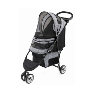 Poussette pour animaux de compagnie City Slicker avec structure légère en métal et plastique, design moderne pour les propriétaires d'animaux de compagnie urbains, utilisation en extérieur - Product Image 1