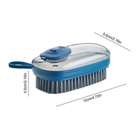 Échantillon gratuit Distributeur de savon 3 en 1 Bon nettoyeur pour salle de bain Cuisine Lessive douce Brosse à récurer les vêtements et les chaussures