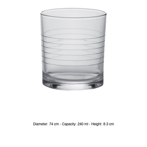 แก้วน้ำ Bormioli Rocco Arena ขนาด 24 ซล. สูง 8.3 ซม. เส้นผ่านศูนย์กลาง 7.4 ซม. - Product Image 3