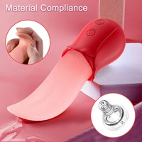 Benutzer definierte Logo Zungen form G-Punkt Klitoris Stimulator Nippel Massage gerät künstliche Zunge lecken Vibrator Oralsex Spielzeug für Frauen