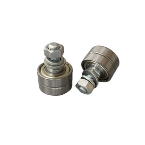 Rodillo guía para pasamanos de escalera mecánica, <span class=keywords><strong>rueda</strong></span> antisesgada de doble rodamiento con tuerca L57mm 40*24*6203 M12, piezas de repuesto para escaleras mecánicas - Product Image 1