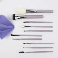 LEISHANG — Kit de pinceaux de maquillage, Eyeliner et faux-cils, poudre de fond de teint, produit cosmétique pour lèvres et ombres à paupières, 10 pièces