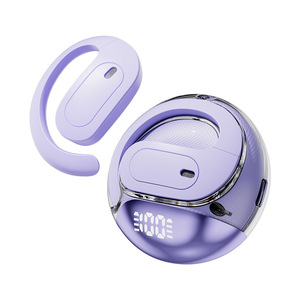 Ear <b>Hook</b> Sports Wireless Earbuds BT V5.4 Translucent Spherical Digital Power <b>Display</b> HD Call Live Spatial Sound IPX5 Waterproof - Product Image 1