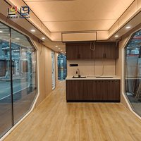 Maison préfabriquée en acier durable et imperméable, type Apple Pod, pour hôtel, cabine, maison en panneaux sandwich, conteneur pour usage de bureau
