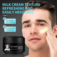 Soins de la peau végétaliens naturels pour le suif de boeuf Crème hydratante pour hommes anti-âge pour le visage