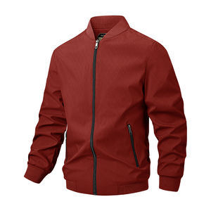 Chaqueta de hombre para otoño 2025, nueva, estilo uniforme de béisbol coreano, delgada, de color liso, tipo Joker, chaqueta de aviador, fina, cortavientos, transpirable y a la moda. - Product Image 2