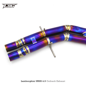 Sistema de Escape Boska Catback para Lamborghini URUS 4.0 2018-2023, Tubos de Titanio, Válvula OEM, Silenciador, Puntas Azules Quemadas - Product Image 3