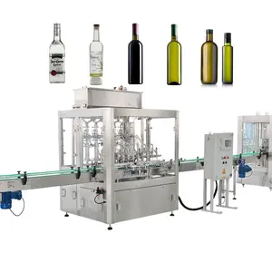 Tự động chai thủy tinh rượu vang/Whisky/Vodka điền dây chuyền sản xuất máy