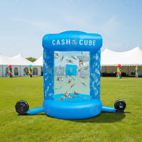 Cabine gonflable attrape-argent avec souffleur d'air, installation facile pour la promotion et la publicité d'événements commerciaux