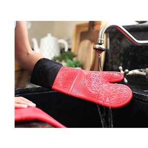 Mitaines de cuisine en coton, gants résistants à la chaleur <span class=keywords><strong>pour</strong></span> micro-onde, personnalisés, Extra longs, professionnels, en Silicone - Product Image 6