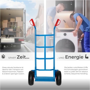 Heavy Duty 200 kg Pelle Cadre En Acier Sac De Chargement <span class=keywords><strong>Luge</strong></span> Roues En Caoutchouc <span class=keywords><strong>Air</strong></span> Boisson Caisse Transporteur Bleu Main Camion - Product Image 2