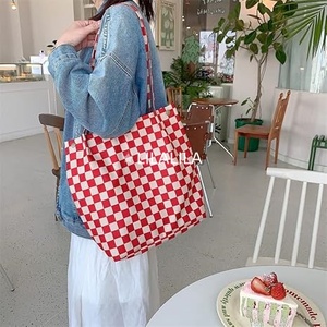 Grand sac fourre-tout en toile de coton à rayures avec fermeture éclair, sac à bandoulière de créateur tendance, cadeau idéal pour demoiselles d'honneur - Product Image 1