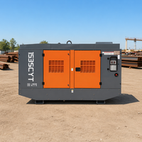 Compresseur d'air portable diesel robuste 700 CFM 15 bars 205 CV à vis mobile refroidi par air 4 roues pour forage DTH et exploitation minière