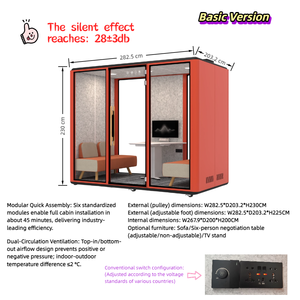 Cabine de réunion insonorisée de haute qualité à prix d'usine, cabine de travail acoustique pour bureau, cabine de réunion de bureau - Product Image 2