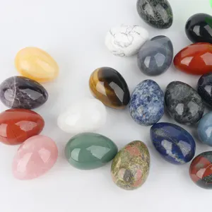 Undrilled crystal eggs natural jade rose quartz clear quartz carnelian amethyst black obsidian tiger eye yoni egg