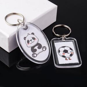 Trang trí in ảnh quảng cáo Logo Acrylic Keychain trong suốt trống Acrylic khung ảnh Keychain - Product Image 4