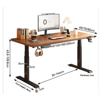 Table élévatrice électrique intelligente au design moderne Bureau d'ordinateur en bois massif pour l'apprentissage à domicile et le travail de bureau pour établi de sport électronique