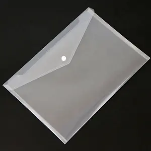 纯色塑料文件袋Pp A5 A4透明信封文件袋学校文件夹文件清晰文件袋按扣