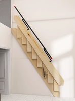 Escalier pliant domestique, échelle murale de rangement, échelle invisible pour grenier, escalier TikTok, escalier sur mesure, escalier pliant