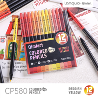 Série Rouge Jaune Chaud – Ensemble de Crayons de Couleur Mécaniques Non Solubles – Teintes Coucher de Soleil – Ombres Artistiques Professionnelles Automatiques – Vente en Gros CN HUB