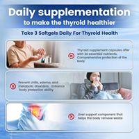 Complément de soutien de la thyroïde 21-en-1 : Gélules molles de 3250 mg avec Iode, Vitamine B12, Folate, Zinc, Sélénium, Ashwagandha
