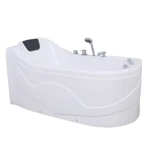 过度简化的现代设计热水浴缸漩涡亚克力转角性爱浴缸，带大喷射浴缸