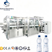 Mesin Pengisian Air Minum Otomatis Sokos 18000BPH untuk Pabrik Pengisian Air Mineral dalam Kemasan Botol PET