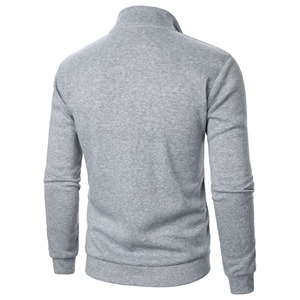 Felpa da <span class=keywords><strong>uomo</strong></span> in pile casual con mezza zip e collo alto, <span class=keywords><strong>taglie</strong></span> forti, semplice e alla moda, per il commercio transfrontaliero all'ingrosso - Product Image 4