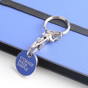 Logo personnalisé pendentif porte-clés Porte <span class=keywords><strong>Cle</strong></span> jeton pièce vierge porte-clés chariot casier à pièces porte-clés cadeau porte-clés en métal - Product Image 4