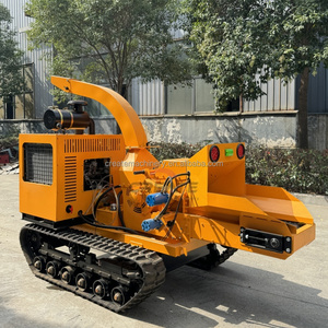 Vườn chi nhánh Crawler Crusher gỗ chipper máy di động máy xay gỗ Shredder chipper cho công nghiệp - Product Image 6