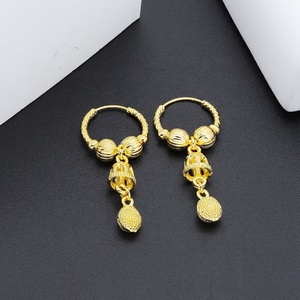 Wholesale Price <b>Fashion</b> Gold Plated Brass <b>Hoop</b> Drop <b>Earrings</b> <b>Hoop</b> <b>Earring</b> Dangling New <b>Earring</b> Designs Girls Jewelry Accessories - Product Image 4