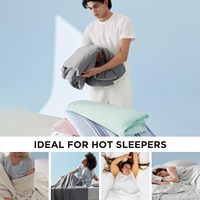 Couvertures Rafraîchissantes pour les Nuits Chaudes - Couette Rafraîchissante, Couverture d'Été Froide Taille King pour Lit Gris Foncé King 104 X 90 Pouces