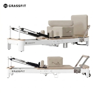 Lit d'entraînement multifonctionnel pliable et pliable en alliage d'aluminium pour Pilates Reformer Core avec boîte d'accessoires à vendre