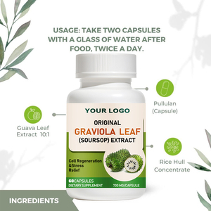 Capsules d'extrait de feuille de Graviola OEM, Complément Herbal à Marque Blanche, Capsules de Corossol pour le Soutien Digestif et Immunitaire - Product Image 5