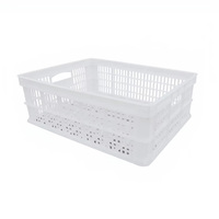 Caisses en plastique empilables en gros d'usine, personnalisables, grande durabilité, paniers à fruits et légumes empilables