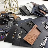 Patchs estampés à chaud en cuir PU de faible quantité minimale de commande, patchs en faux cuir gravés au laser, étiquette de vêtement en cuir véritable pour jean