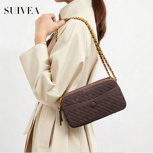 Bolso Mini Cuadrado con Detalles de Cadena, Exquisito Bolso de Hombro para Mujer, Bolso Cruzado Premium, Bolso de Mano Tejido a Mano de Moda para Mujer - Product Image 5