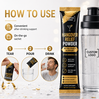 Sachet de poudre multi-saveurs pour soulager les maux de gueule, hydratation après consommation d'alcool, supplément alimentaire rafraîchissant, marque privée OEM ODM