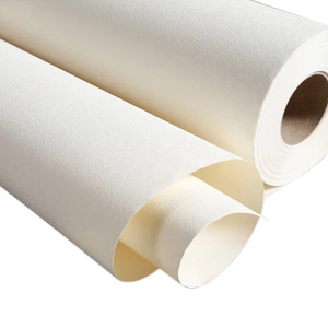 Nhà Máy Giá không thấm nước chống ẩm có thể in màu trắng với sọc dọc nổi kết cấu mờ Giấy dán tường - Product Image 1