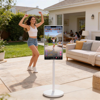 Televisor Inteligente Portátil 4K de 32 Pulgadas con Pantalla Táctil de 10 Puntos, 4G, 128G, CPU de 8 Núcleos, Cámara Integrada de 8MP, Android TV, Ruedas, Batería de 4-6 Horas