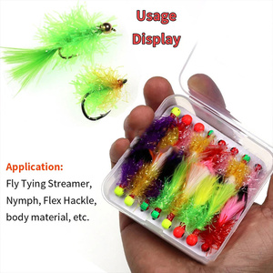 TOPIND 10mm 2m/Cartes en nylon multicolore clinquant cristal Flash <span class=keywords><strong>ligne</strong></span> pêche à la mouche attachant pour <span class=keywords><strong>nymphe</strong></span> insectes Scud pour ruisseaux lacs - Product Image 3