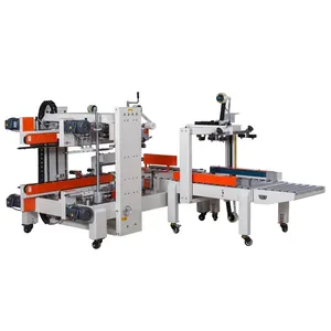 Automatic FXC5050 Carton Paper Box Sealer with DFXS7050 Carton Corner Edges Sealing machine