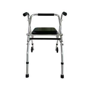 Walker <b>Rollator</b> With Seat Aluminum Alloy Foldable For Elderly Mobility Aid - Product Image 4