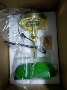 Lampada da Tavolo <span class=keywords><strong>Vintage</strong></span> <span class=keywords><strong>in</strong></span> Vetro Verde e Ferro, a Risparmio Energetico, Semplice ed Ecologica, Stile Tradizionale per Hotel - Product Image 5