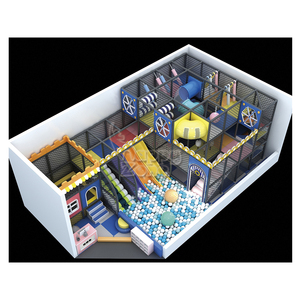 Attrezzature per parco giochi al coperto colorate per bambini-Area giochi commerciale personalizzabile con box e scivolo per centro commerciale/asilo - Product Image 1